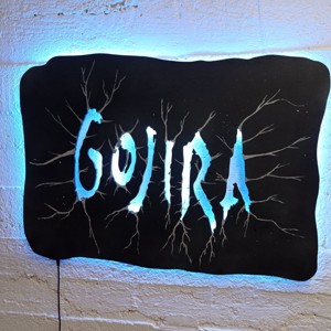 Gojira - artă de perete iluminată pentru fani - casă & stil de viață - accesorii pentru decorat casa - Artynos.ro