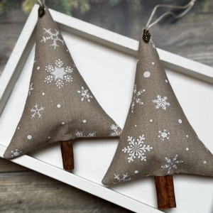 Ornament pom de Crăciun cu bețe de scorțișoară /set de 2/ - crăciun - decorațiuni de crăciun de casă - figurine pentru pomul de crăciun - Artynos.ro