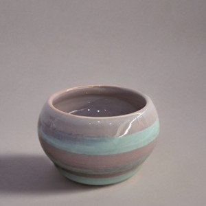 Ghiveci de flori din ceramica cu dungi, , , ARTYNOS