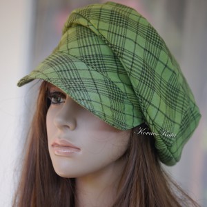 DERBY-SAPI - sapca boema trendy din lana / carouri verzi, Imbracaminte si moda, Esarfe, palarii, fularuri, Palarie, , ARTYNOS