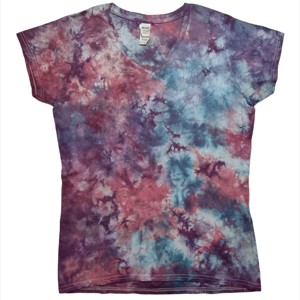 Femei V-neck T-shirt in dimensiunea XL cu batik, , , ARTYNOS