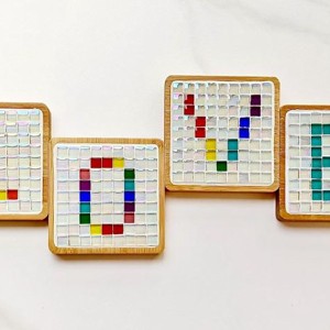 Kit mozaic pentru începători - suporturi de pahare - diy - pregătește-ți singur - pachete diy, kituri - Artynos.ro