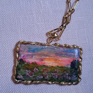 Colier cu pandantiv apus de soare - bijuterii - coliere - pandative - Artynos.ro