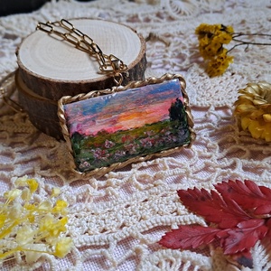 Colier cu pandantiv apus de soare - bijuterii - coliere - pandative - Artynos.ro