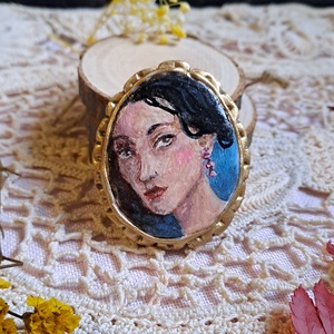 Brosa pictata manual , Bijuterii, Brose, Pictura, ARTYNOS