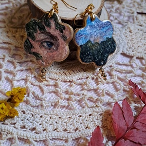 Cercei pictati manual - Artynos.ro