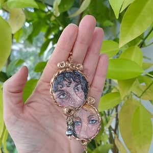 Set colier si cercei pictate manual  - accesorii nuntă - bijuterii mireasă - set bijuterii de mireasă - Artynos.ro Set colier si cercei pictate manual  - accesorii nuntă - bijuterii mireasă - set bijuterii de mireasă - Artynos.ro