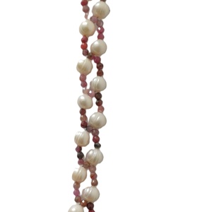 Bratara din perle de cultura si rubin. - Artynos.ro