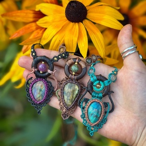 Pandantive micromacrame boho Colorful dreams  - Artynos.ro