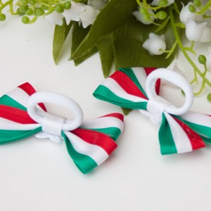 Papion de culoare națională - roșu, alb, verde - îmbrăcăminte și modă - accesorii păr - clemă de păr și ac de păr - Artynos.ro