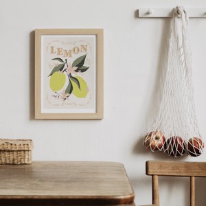 Poster acuarelă lămâie, imagine grafică lămâie, decorare apartament de vară -  - Artynos.ro
