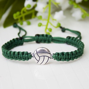 Bratara macramé impletita - Volleyball verde inchis, , , ARTYNOS