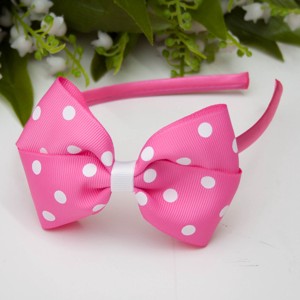 Masnis bentiță de păr cravată de păr - Pink polka dots -  - Artynos.ro