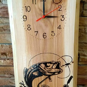 Ceas de perete artizanal pentru pescari - casă & stil de viață - accesorii pentru decorat casa - decorațiuni de pereți, decorațiuni suspendate - ceasuri de perete - Artynos.ro
