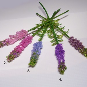 Lavanda din perle (1 fir) GYV01-3-25 - casă & stil de viață - accesorii pentru decorat casa - decorațiuni de masă și decorațiuni pentru rafturi  - copac cu mărgele, copac de sârmă, copac mineral - Artynos.ro