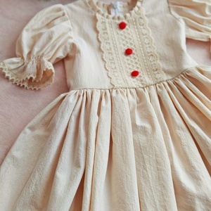 Rochie Fetita din Bumbac Prespalat si Dantela - îmbrăcăminte și modă - haine bebeluși și copii - rochii fetițe - Artynos.ro