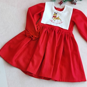 Rochie Rosie Personalizata cu Broderie - îmbrăcăminte și modă - haine bebeluși și copii - rochii fetițe - Artynos.ro