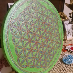 Tablou pictat pe canvas cu model Floarea Vietii - casă & stil de viață - decorațiuni de casă - picturi murale - tablouri/picturi pe pânză - Artynos.ro