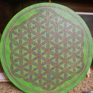 Tablou pictat pe canvas cu model Floarea Vietii - casă & stil de viață - decorațiuni de casă - picturi murale - tablouri/picturi pe pânză - Artynos.ro