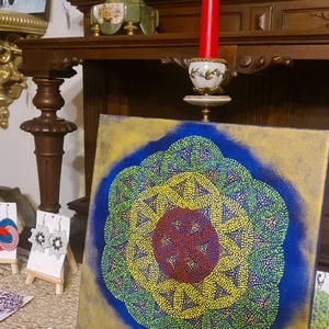 Tablou pictat pe canvas cu model Florea Vietii - casă & stil de viață - decorațiuni de casă - picturi murale - tablou din mai multe piese - Artynos.ro