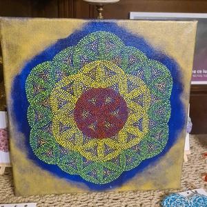 Tablou pictat pe canvas cu model Florea Vietii - casă & stil de viață - decorațiuni de casă - picturi murale - tablou din mai multe piese - Artynos.ro