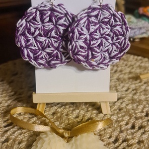 Cercei Floarea Vietii - bijuterii - cercei - cercei croșetați - Artynos.ro