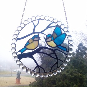 Bluebirds decorare fereastră - casă & stil de viață - accesorii pentru decorat casa - decorațiuni de geam și decorațiuni de ușă  - ornamente de ușă  - Artynos.ro