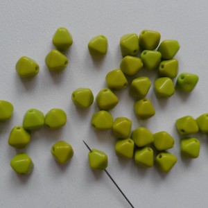Margele din sticla ceha - 6mm - 100 buc / pachet - verde, , , ARTYNOS