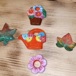 Magnet pornit stil vintage. Ipsos. Magneți. Artizanat. Decor frigider. Decor pentru sufragerie acasă. 5 bucăți. -  - Artynos.ro
