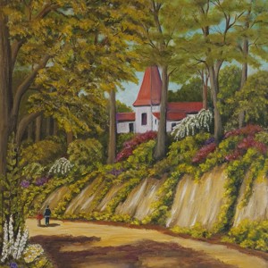 O bisericuta pe munte, Arte vizuale si accesorii , Picturi, Pictura in ulei, , ARTYNOS