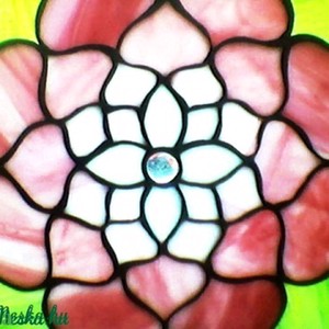 Mandala tiffany fereastră decor - casă & stil de viață - accesorii pentru decorat casa - decorațiuni cu tematică spirituală - mandala - Artynos.ro
