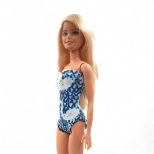 Costum de baie Barbie drăguț cu lebede, pentru păpuși de tip Barbie (a044ht) -  - Artynos.ro