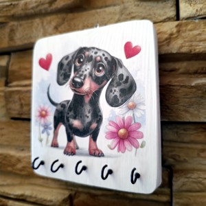 Breloc de perete cu caine dragut dachshund, , , ARTYNOS