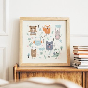 Forest animal arta de perete, poster, camera copiilor imagine, cadou -  - Artynos.ro