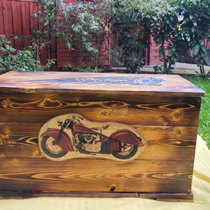 Indian Motors lada din lemn - casă & stil de viață - materiale de depozitare și sortare - ladă depozitare - Artynos.ro
