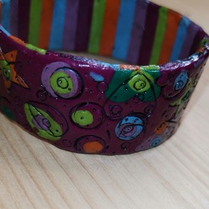 Brățară Bands Strips Polimer Clay Handmade Femei Bijuterii -  - Artynos.ro