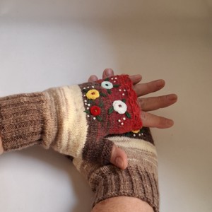 Mănuși tricotate manual, încălzitor de mână - îmbrăcăminte și modă - eșarfe, pălării, fularuri - mănușă - Artynos.ro