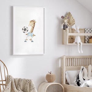 Set de postere de fotbal personalizate, set de artă de perete cu animale safari 3 buc -  - Artynos.ro