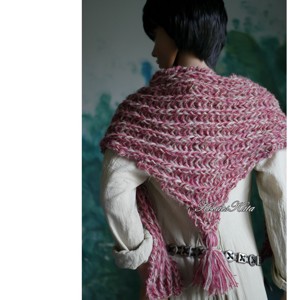 TÜNDE KENDŐ - șal moale, gros, tricotat manual / mov - îmbrăcăminte și modă - eșarfe, pălării, fularuri - șaluri - Artynos.ro