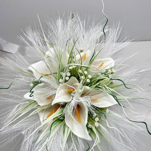 Buchet mireasa sau nasa cale albe de sapun cod B44 - accesorii nuntă - buchet mireasă  - Artynos.ro