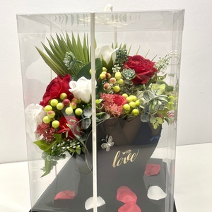 Aranjament floral lux, Trandafiri Sapun, cod AR 36 - casă & stil de viață - accesorii pentru decorat casa - suport de flori - cutii flori - Artynos.ro