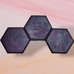 Set suport 3 cuțite din lemn purple heart cu magneți neodim. - Artynos.ro