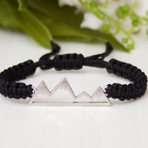 Bratara macramé impletita - Mountains negru, , , ARTYNOS