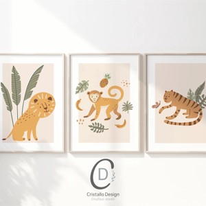 Safari animal imagine, Africa animale poster, camera de copii arta de perete -  - Artynos.ro