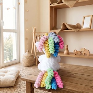 O minune de îmbrățișat: un unicorn croșetat manual - jucării și echipamente pentru copii - plușuri - unicorn - Artynos.ro