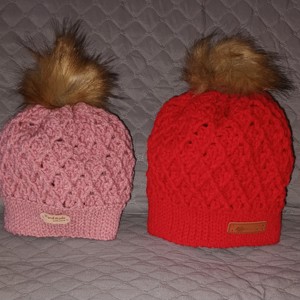 Set de caciuli crosetate pentru mama si fiica, , , ARTYNOS