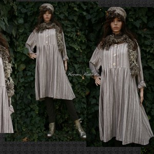 DORIS - lagenlook baby-doll ruha - îmbrăcăminte și modă - haine damă - rochie, dintr-o bucată - Artynos.ro