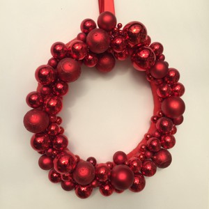Red Giant advent decorare ușă cu sfere, dimensiune gigant: 80cm -  - Artynos.ro