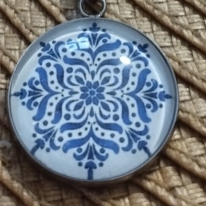 Colier cu lentile de sticlă cu lanț din oțel medical -  - Artynos.ro