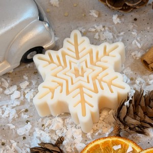 Lumanare din ceara de soia in forma de fulg de nea, Craciun, Decoratiuni de Craciun de casa, Lumanari parfumate de Craciun, , ARTYNOS